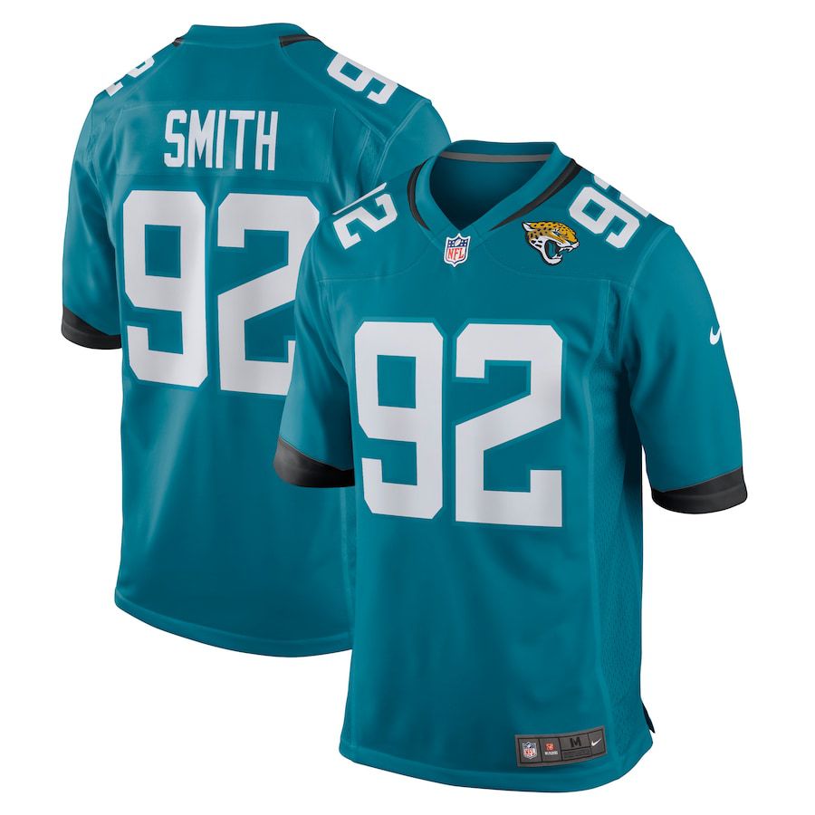 Men Jacksonville Jaguars #92 Jordan Smith Nike Green Game NFL Jersey